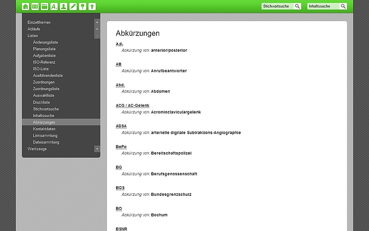 Glossar des Organisationssystems Effizienz-Lotse für Abkürzungen, Definitionen und Akronyme